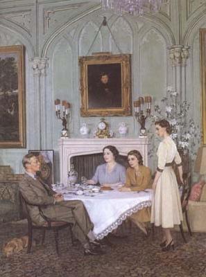 James Gunn Tea at Royal Lodge (mk25 Germany oil painting art